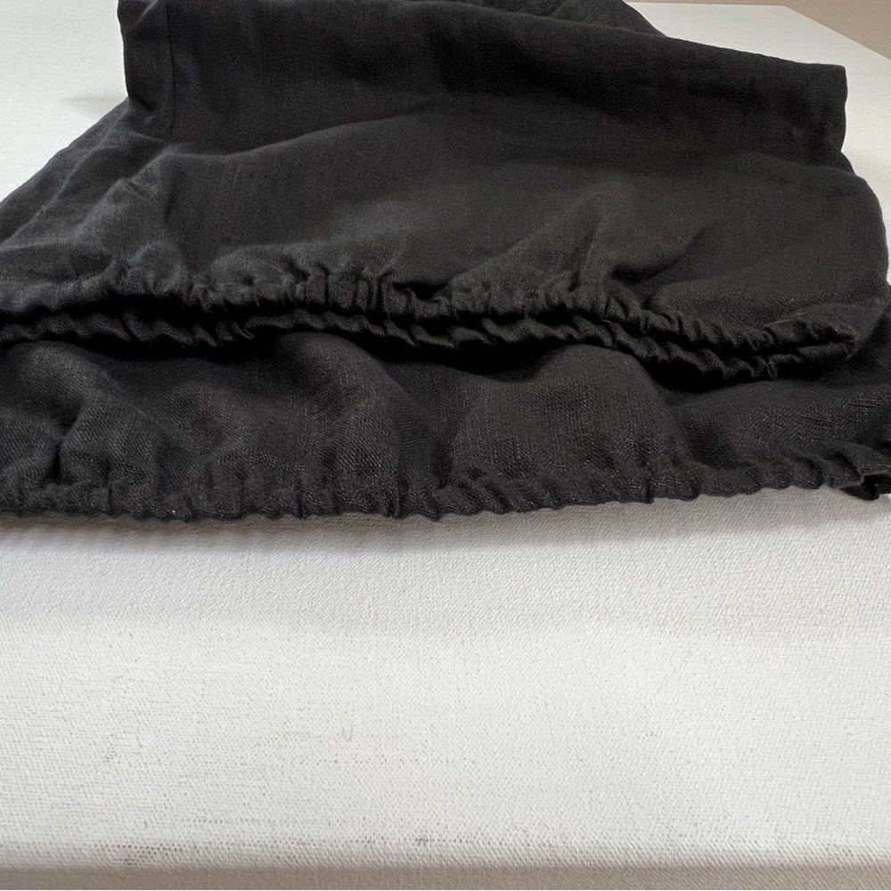 New Selva Negra Rita Barrel Pant 100% Linen Size 14 Black - Picture 11 of 16